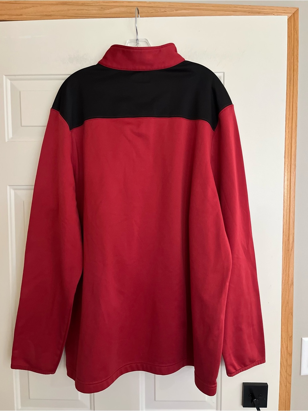 Men’s NFL team apparel Arizona Cardinals red black 1/4 zip jacket shirt. 2XL - Picture 2 of 12